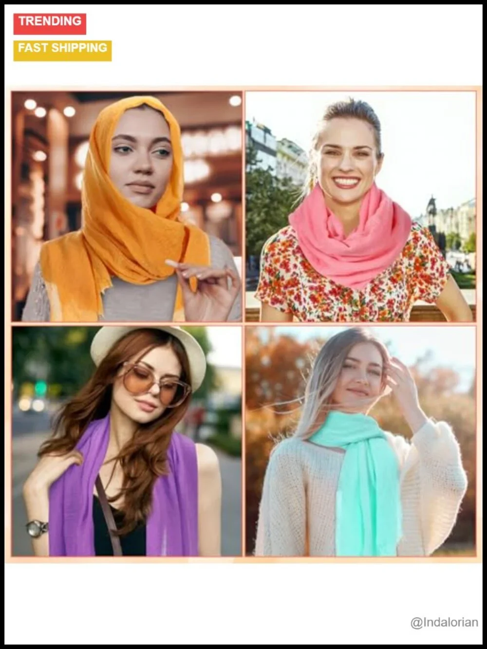 18 Pack Cotton Long Scarf Shawl Hijab Head Wrap Fringe Design 27x69